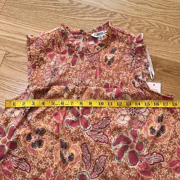 New! Nanette Lepore medium sierra print ruffled ruched top. - Picture 7 of 8